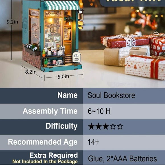 OurMiao DIY Book Nook Kit – Soul Bookstore with LED Lights - Picture 9 of 9